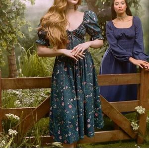 Size M  - NWT Hill House Home The Ophelia Nap Dress Moody Floral